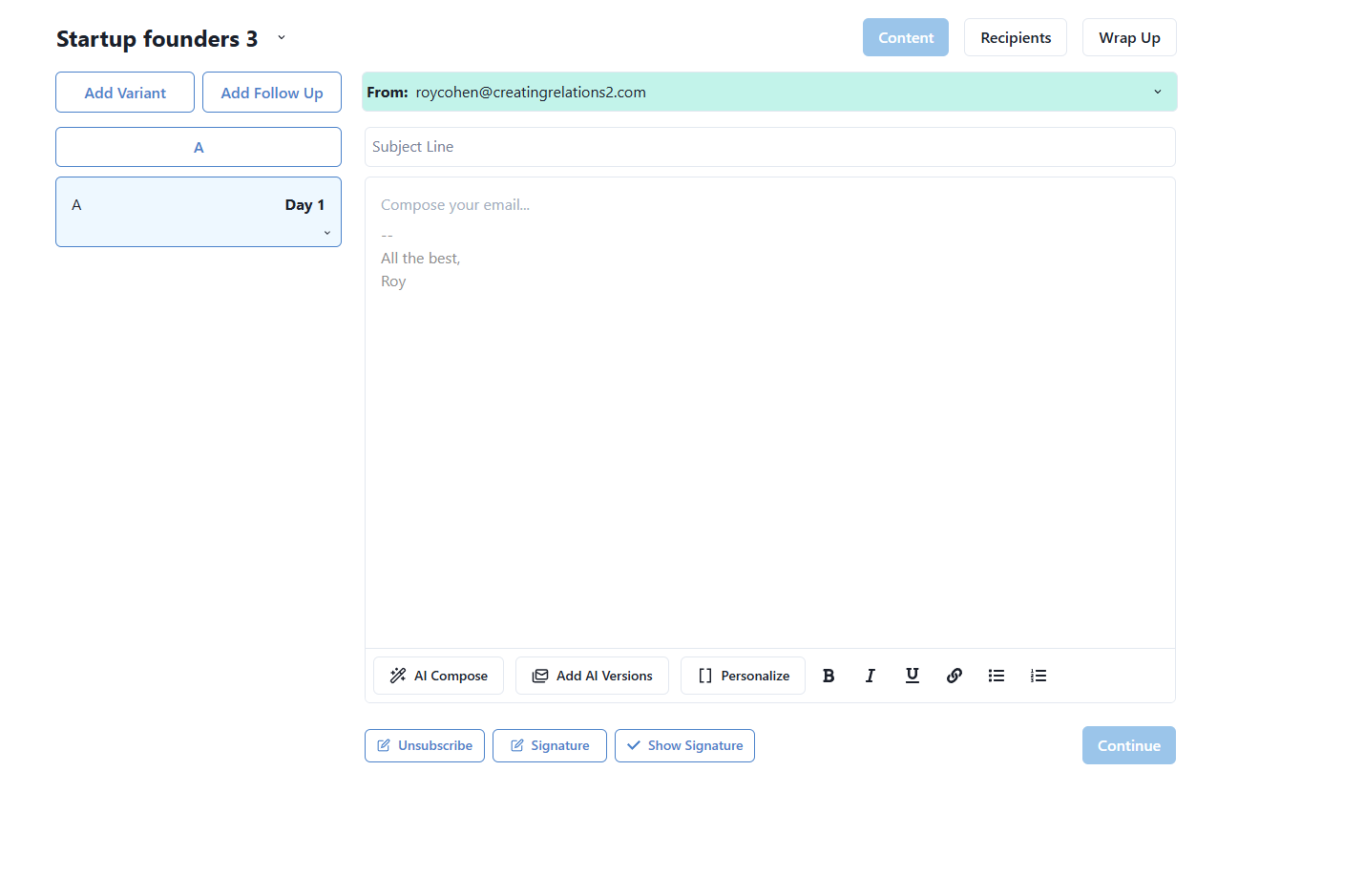 ChillMail.io Email campaign tool
