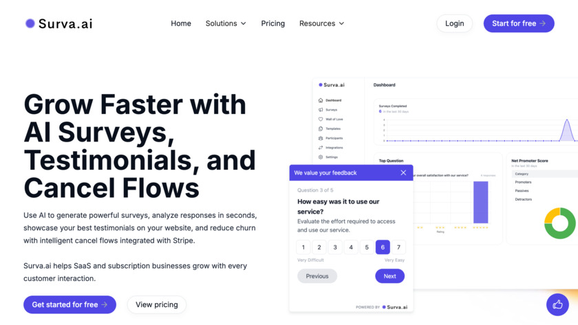 Surva.ai Landing Page