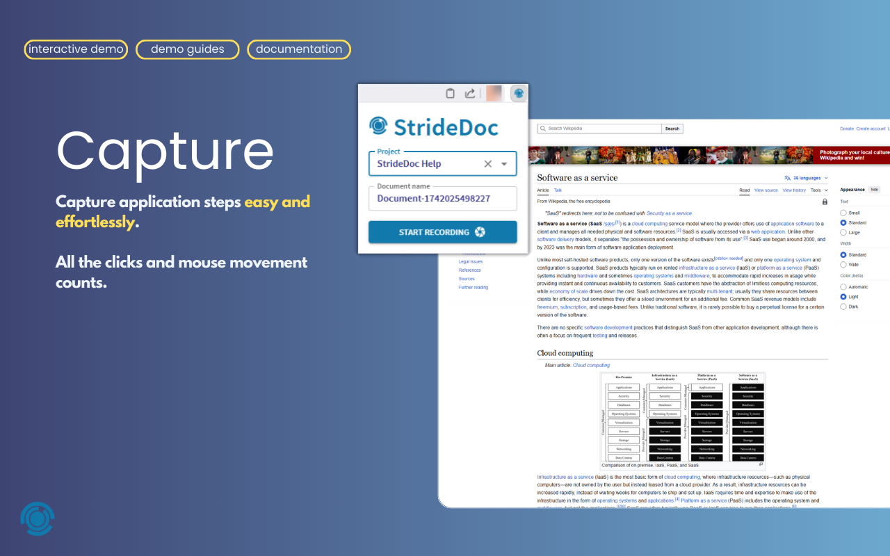 StrideDoc Capture extension