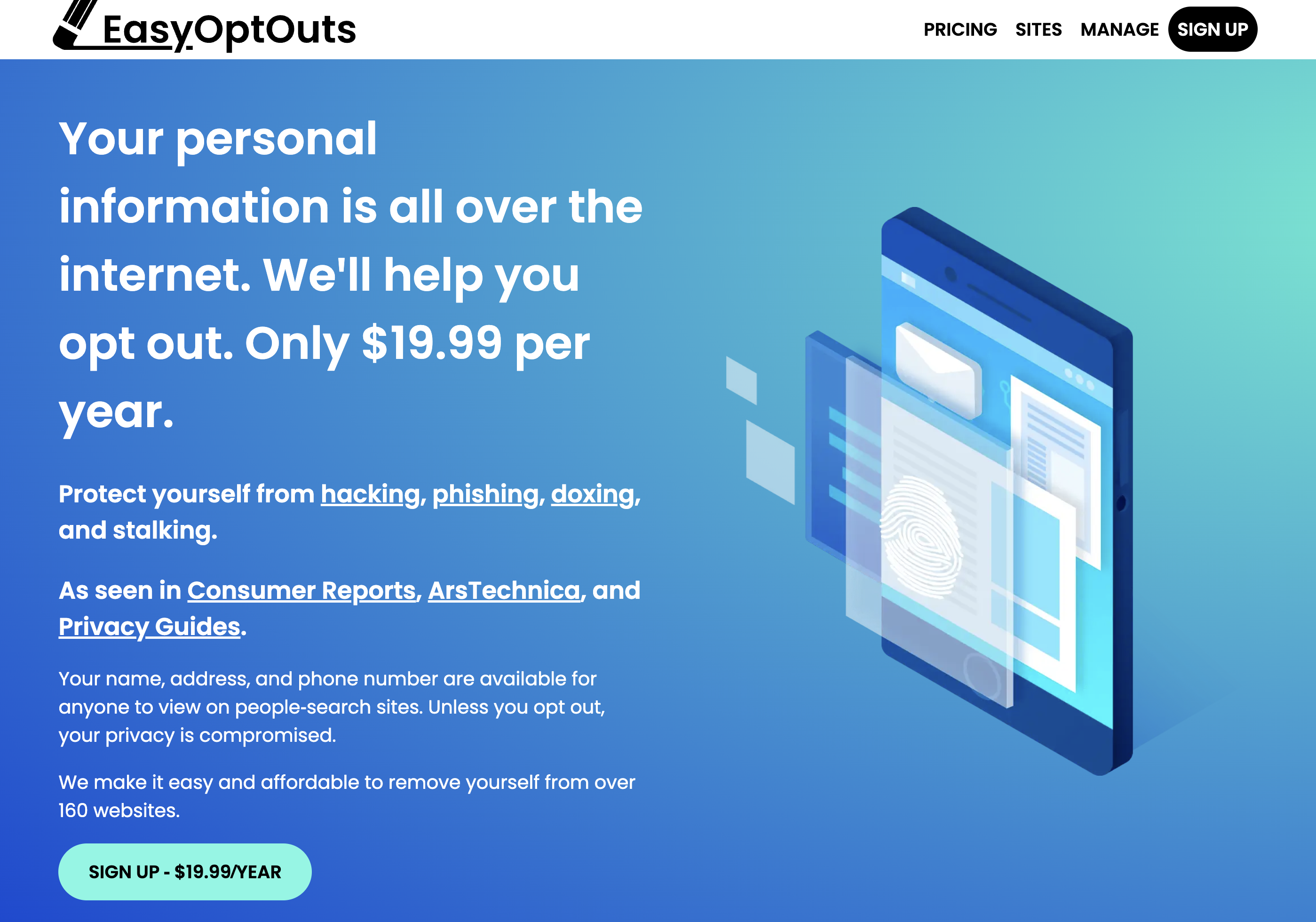 EasyOptOuts.com Home page