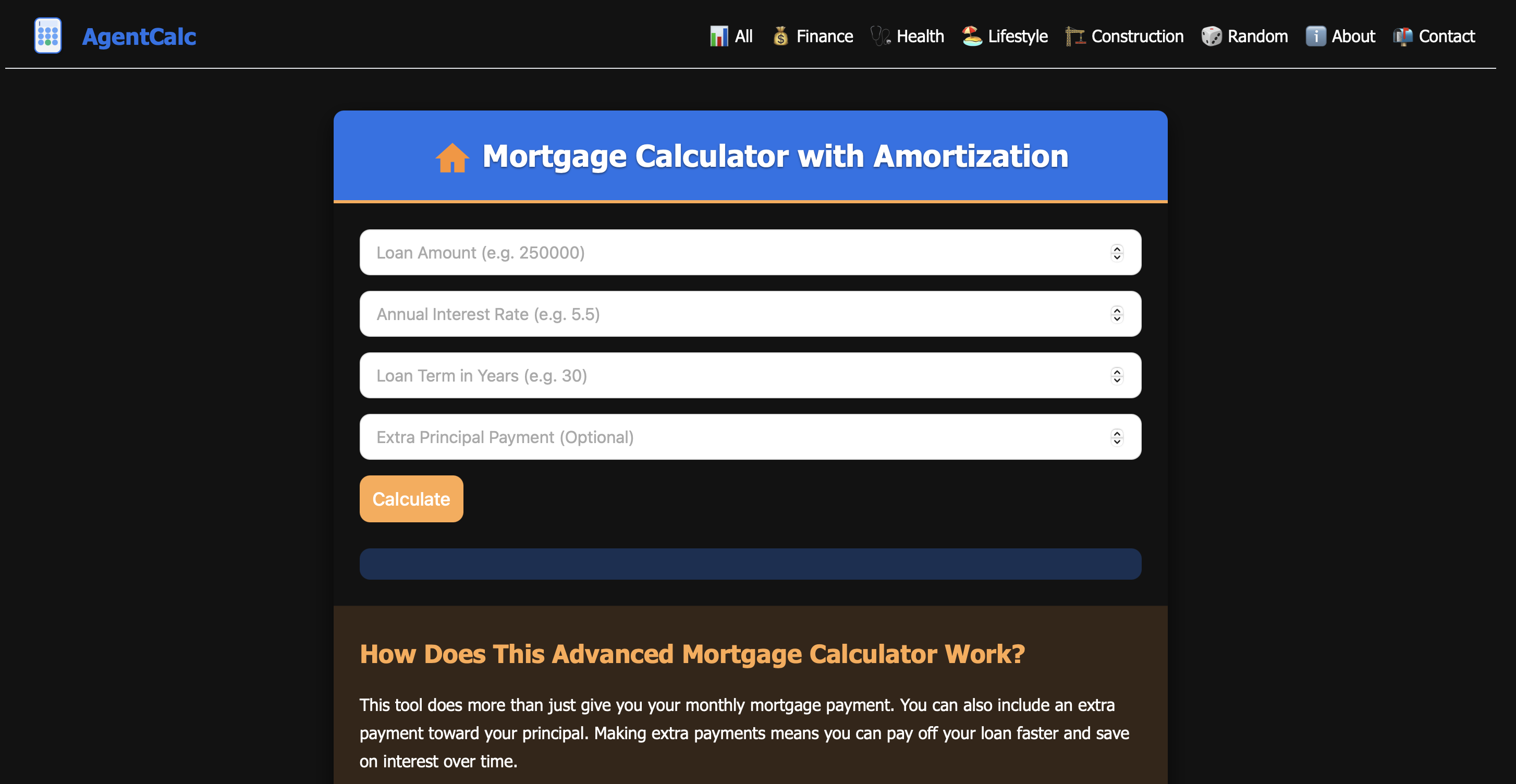 AgentCalc Mortgage Calculator 