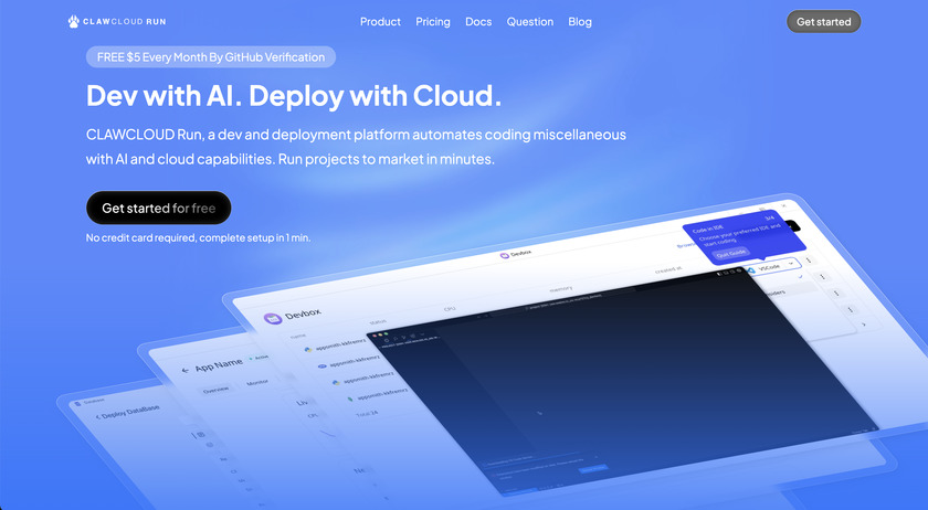 ClawCloud Run Landing Page