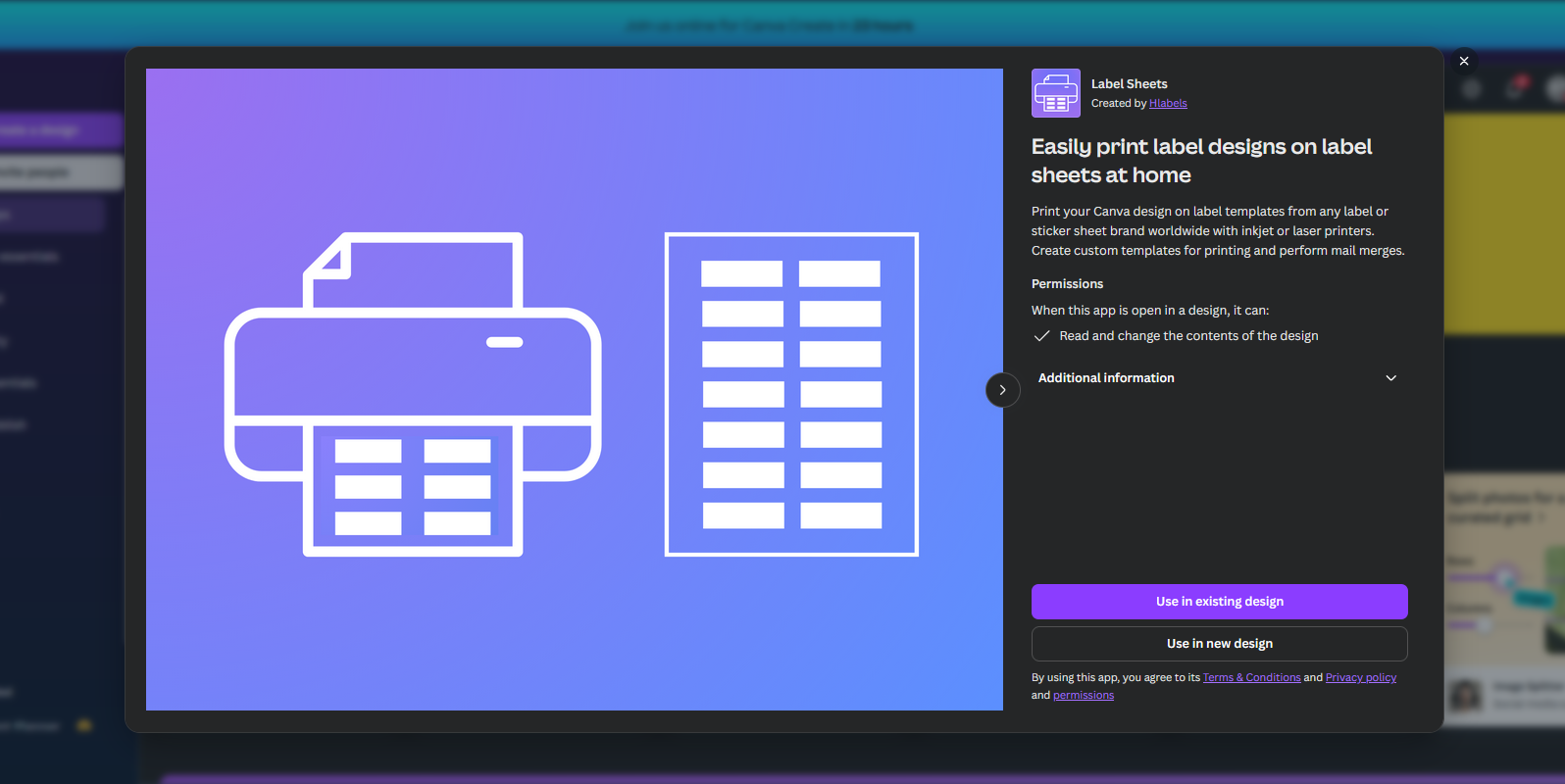 Hlabels Print your Canva label designs on any label sheet template