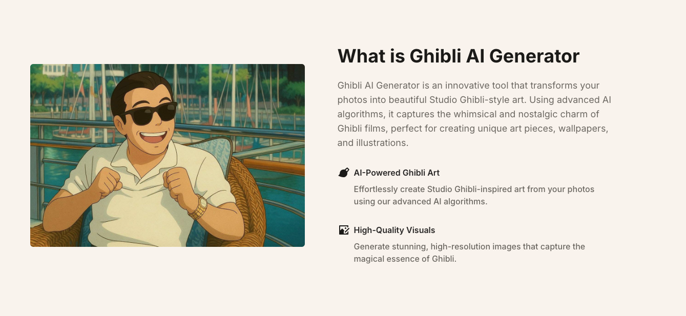 Ghibli AI Generator App What is Ghibli AI Generator