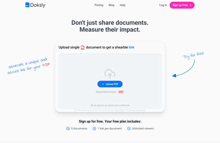 Doksly Landing Page
