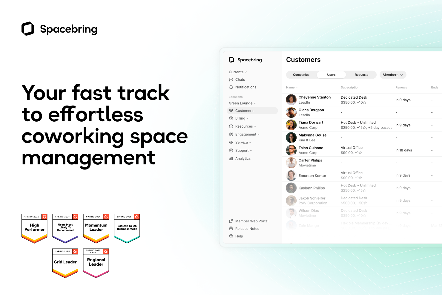 Spacebring Your fast track to effortless coworking space management