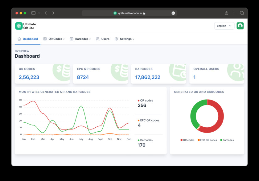 NativeCode UltimateQR Lite Landing Page