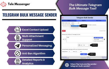 Telegram Bulk Sender by Telegram Hub 