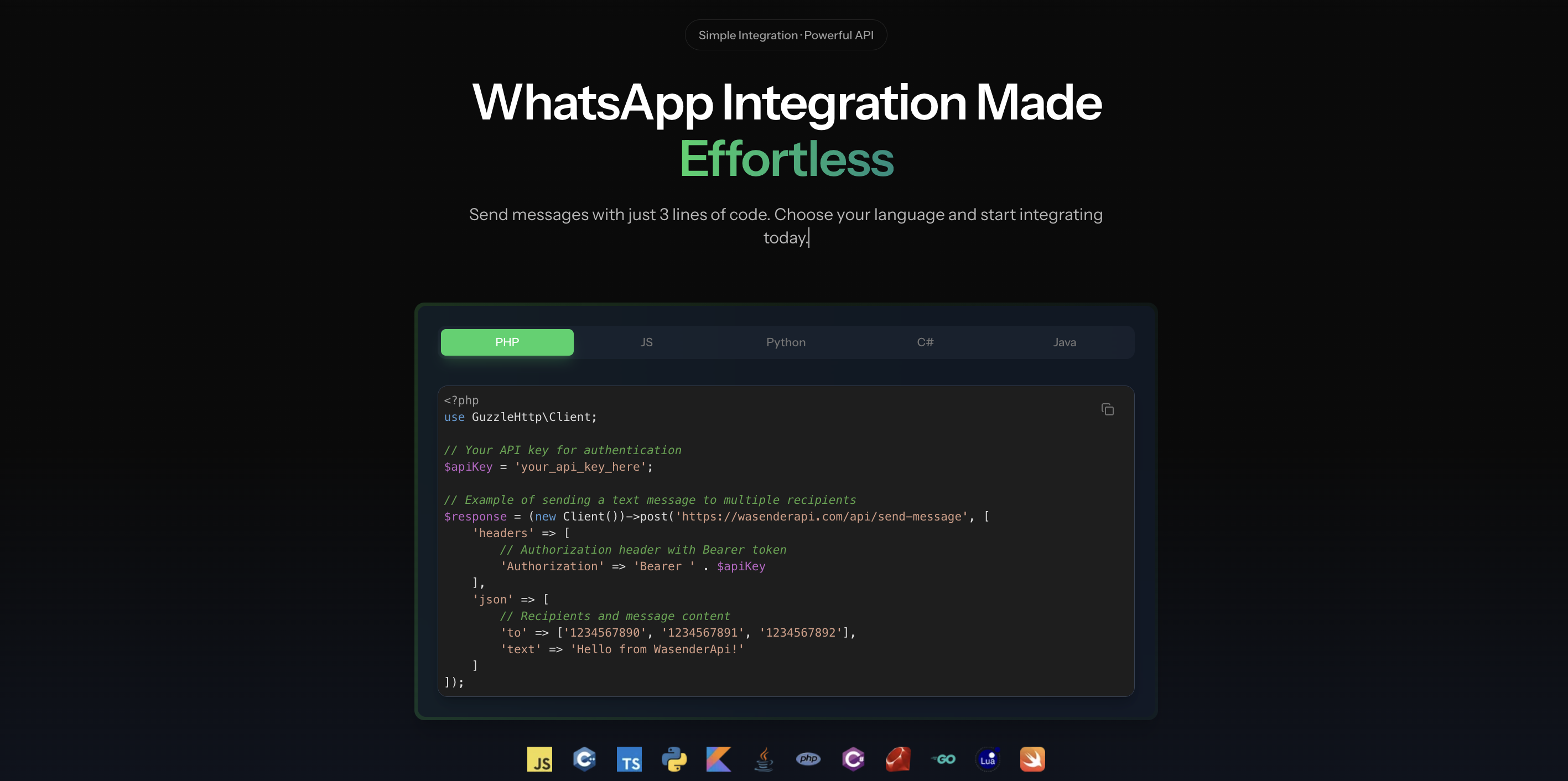 WasenderApi WhatsApp Integration