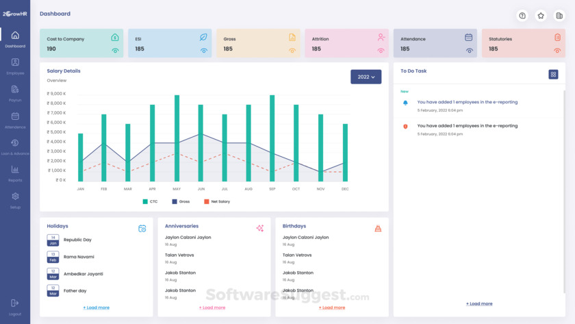 2GrowHR 2GrowHR Dashboard