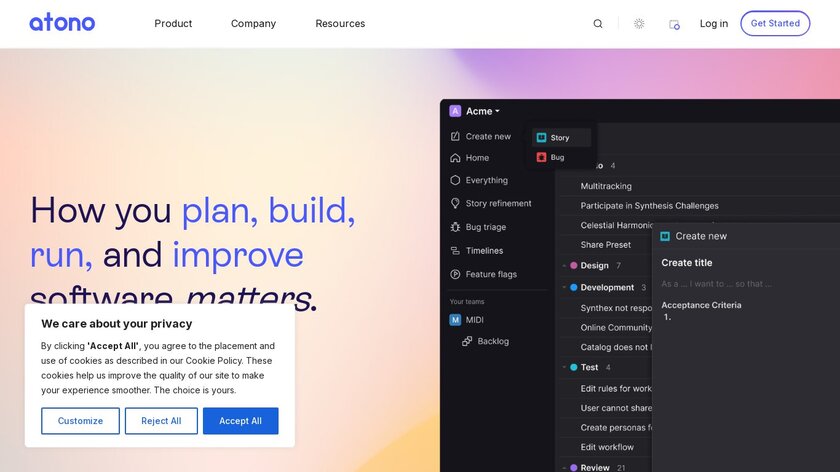 Atono Landing Page