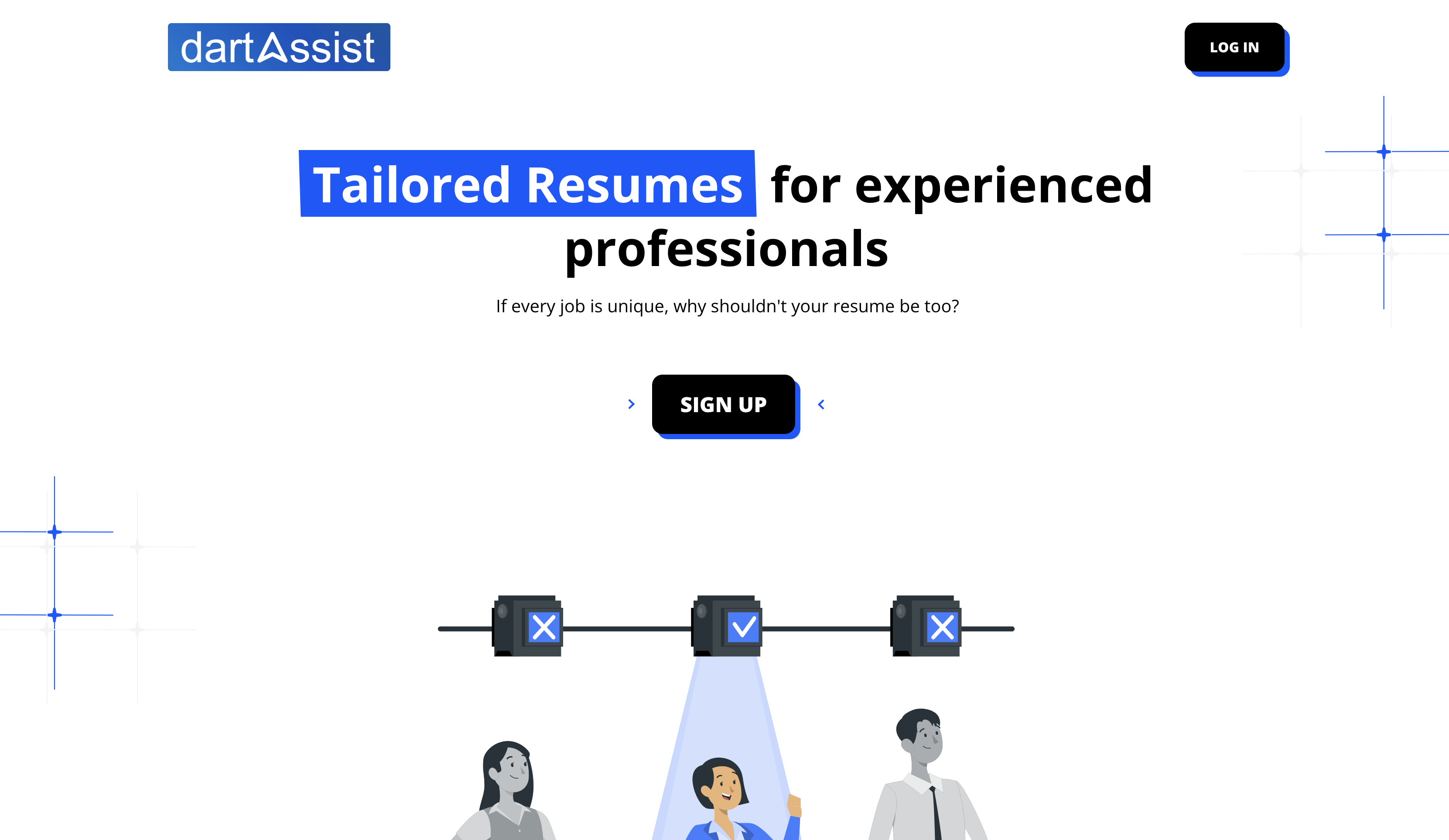 Dartassist Landing Page