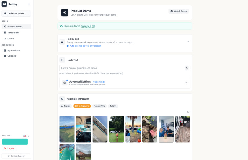 Reelsy.fun Landing Page