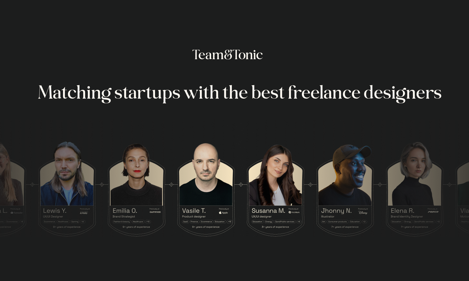 Team&Tonic Matching startups with the best designers