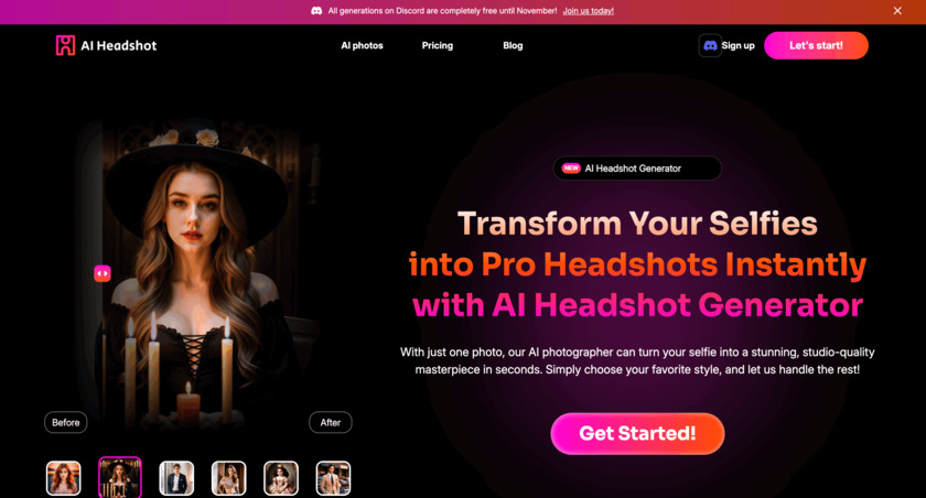 AI-Headshot-Generator.org Landing Page