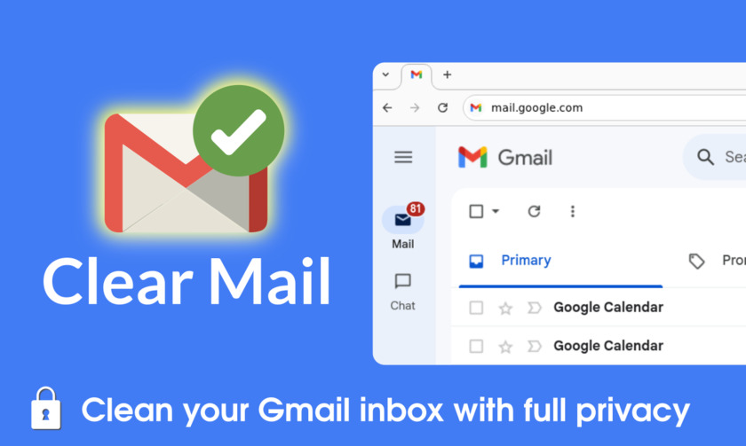 Clear Mail App Landing Page