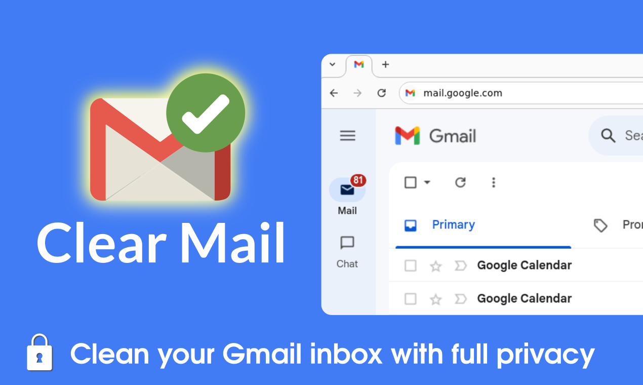 Clear Mail App Promotional image