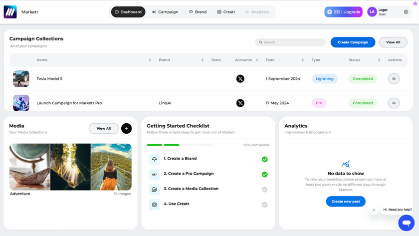 Marketr.io Landing Page