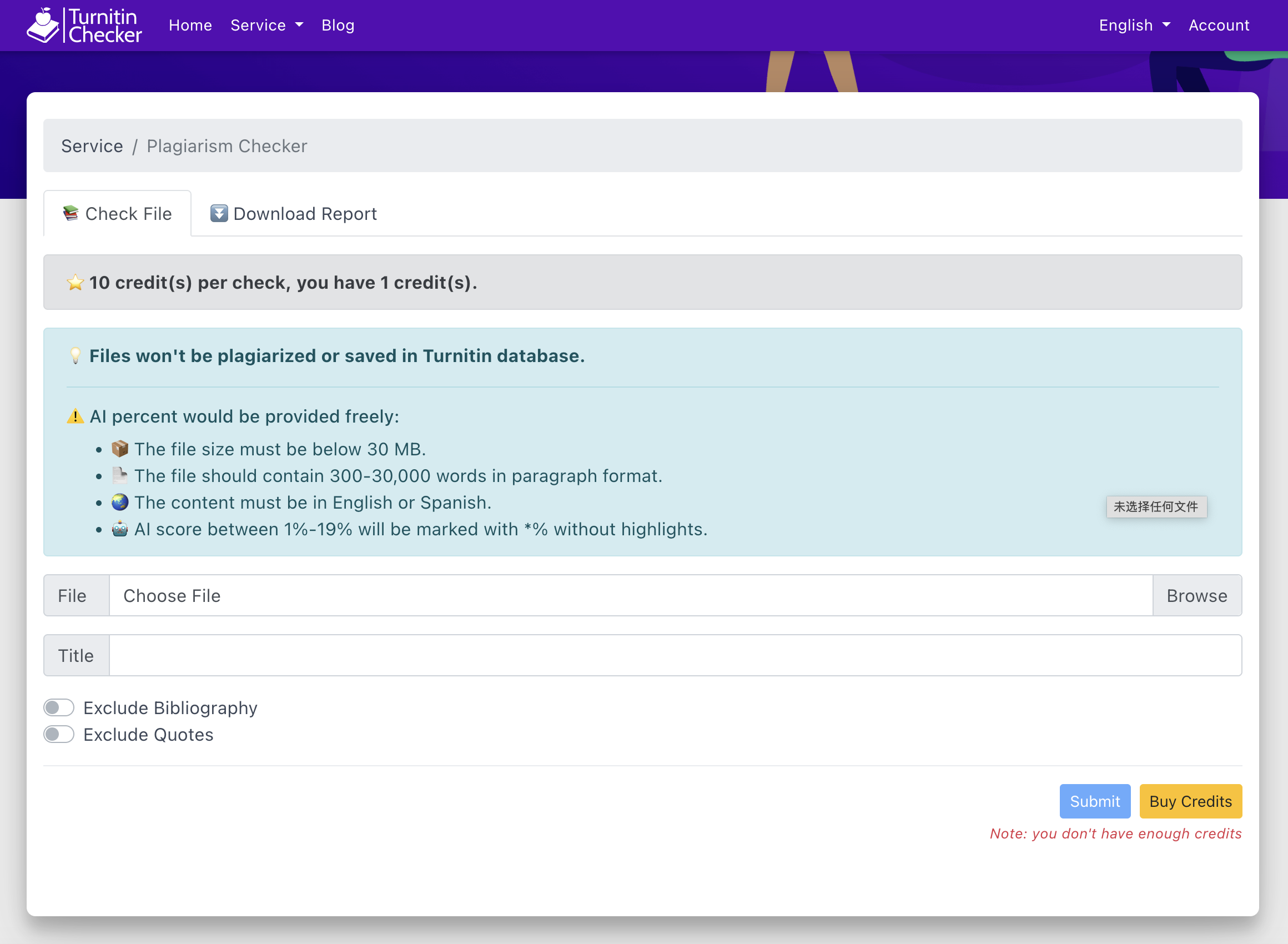 Turnitin Checker 