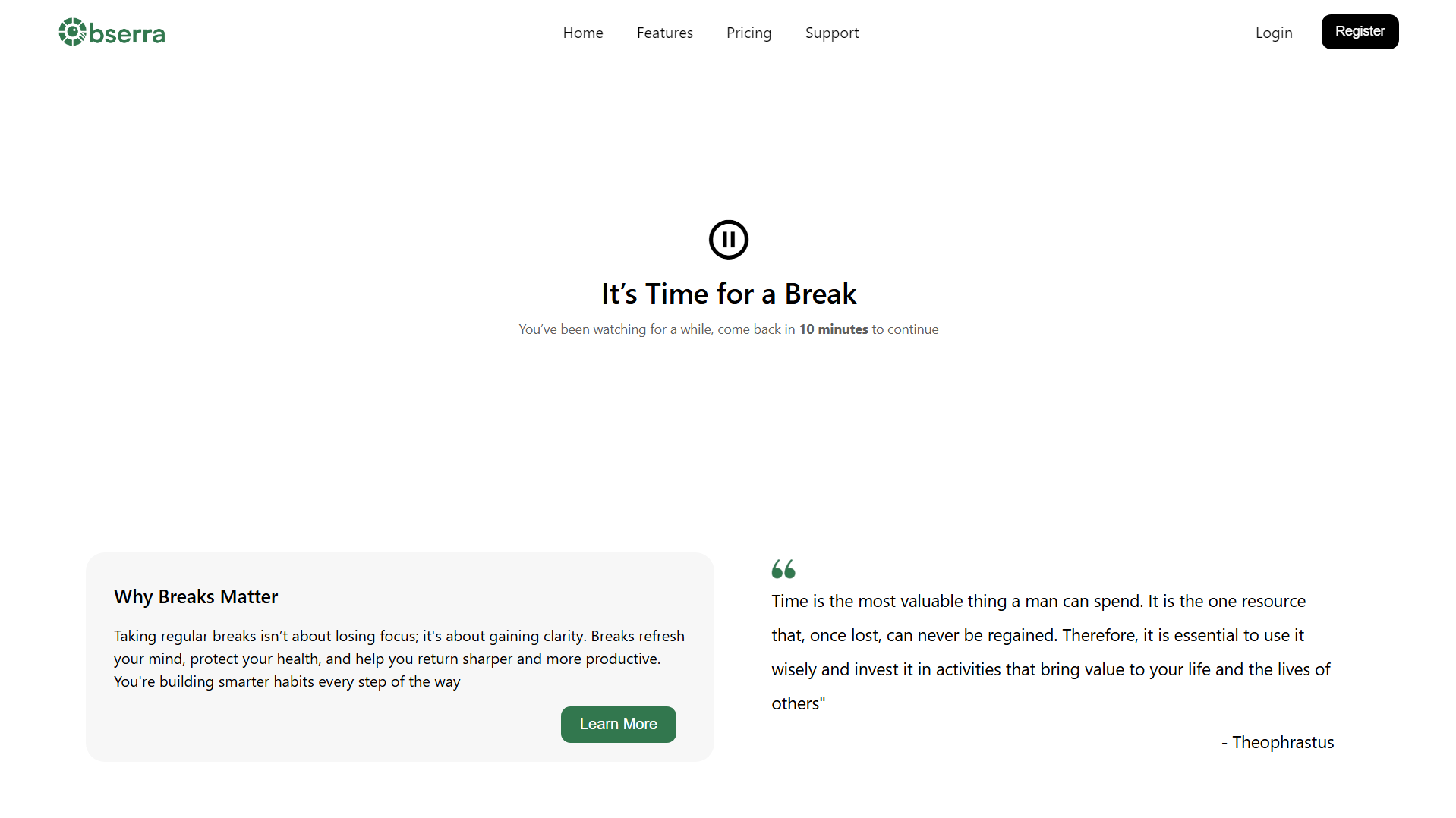 Obserra Obserra Break Reached Page