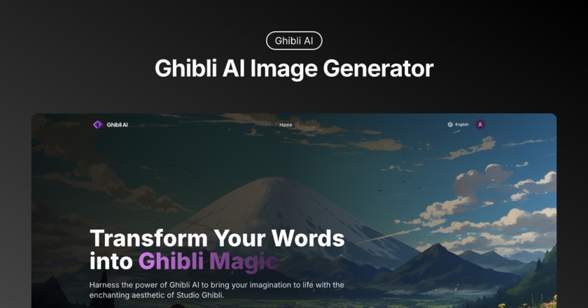 GhibliAI.co Landing Page
