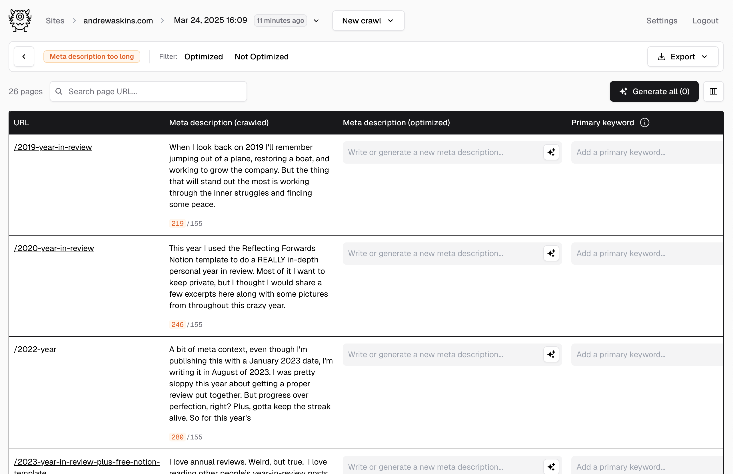 MetaMonster.ai Details View