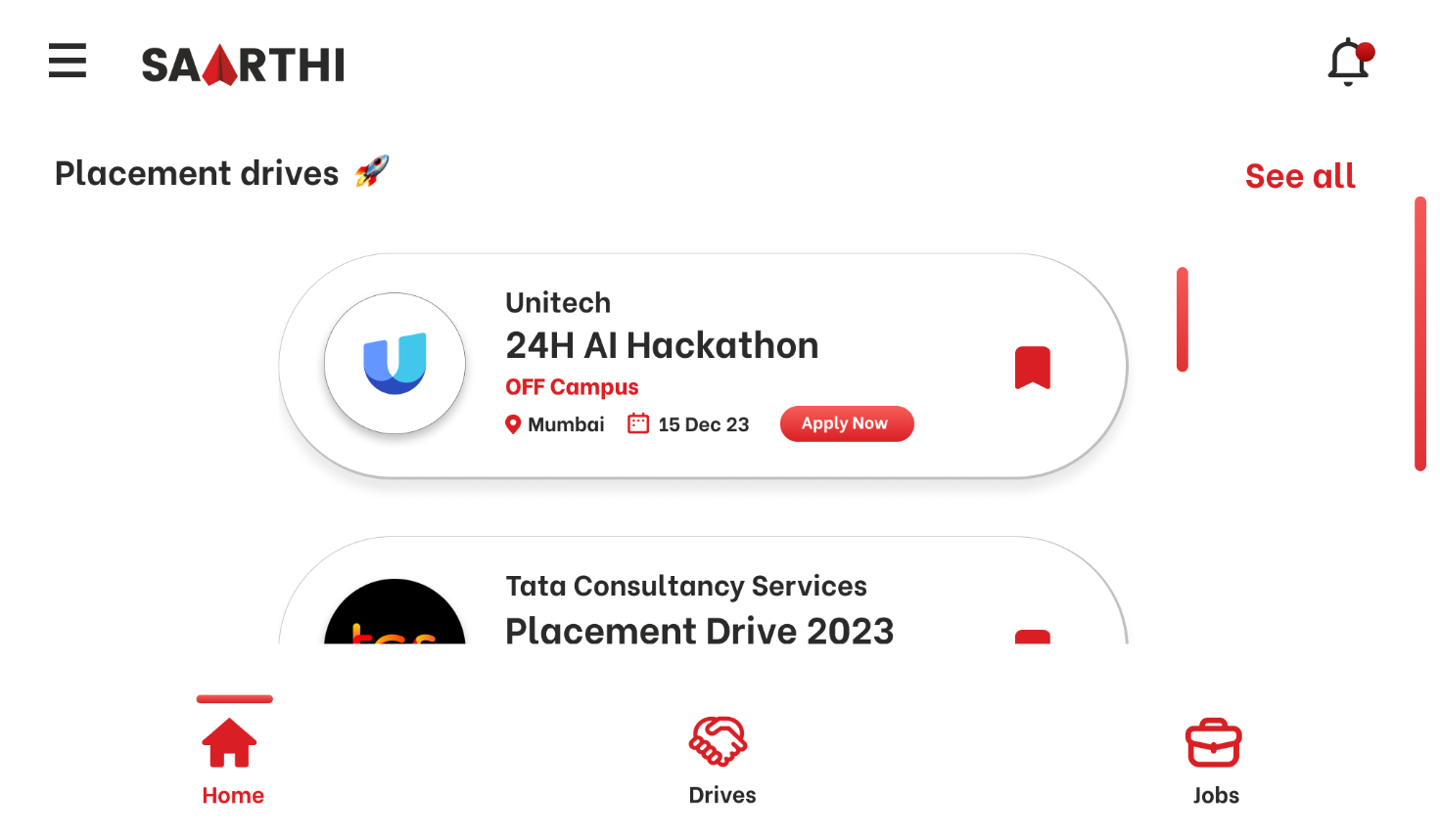 Saarthi Saarthi : App for job seekers