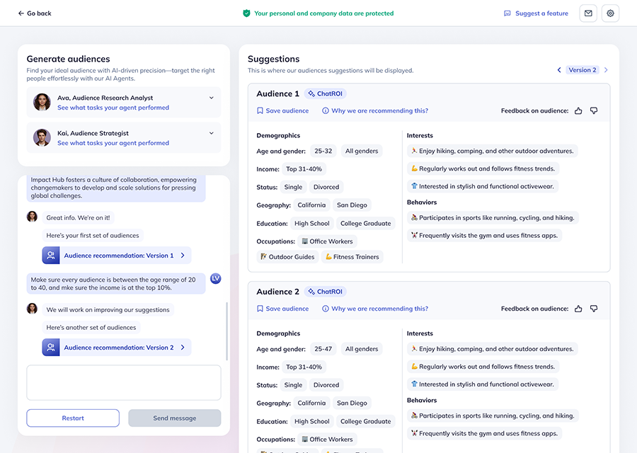 ChatROI Generate audiences with AI Agents