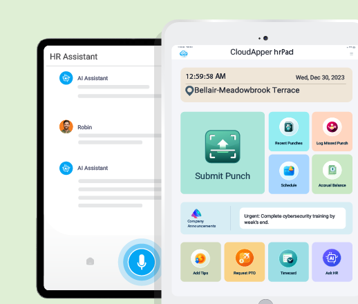 CloudApper hrPad CloudApper hrPad Kiosk App