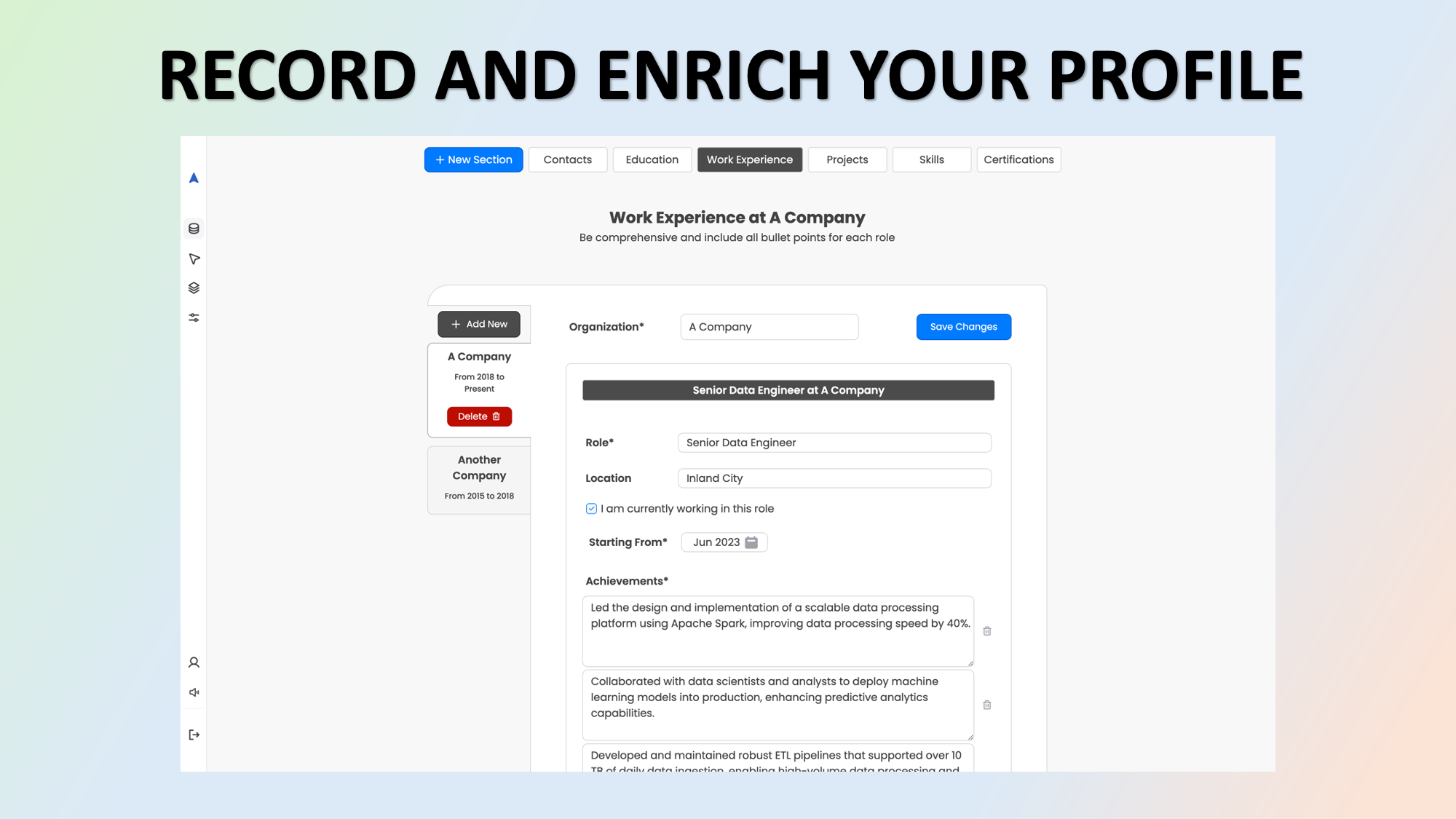 Dartassist Career Profile Enhancement