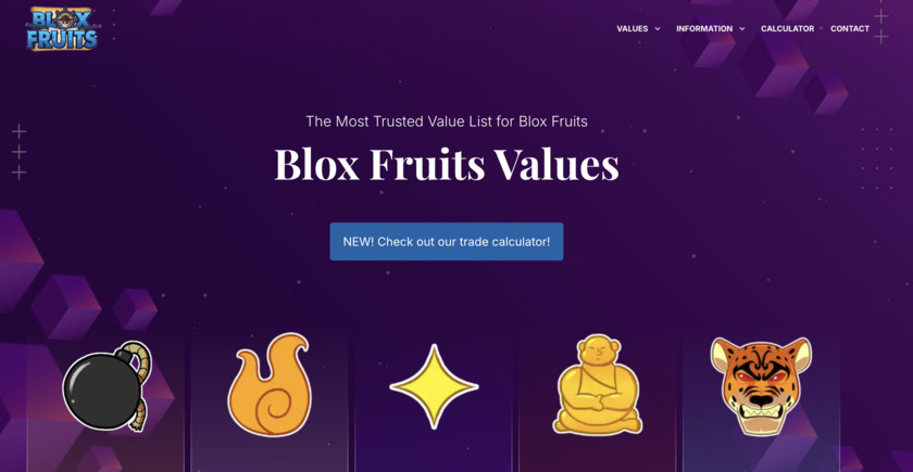 Blox Fruit Values Landing Page