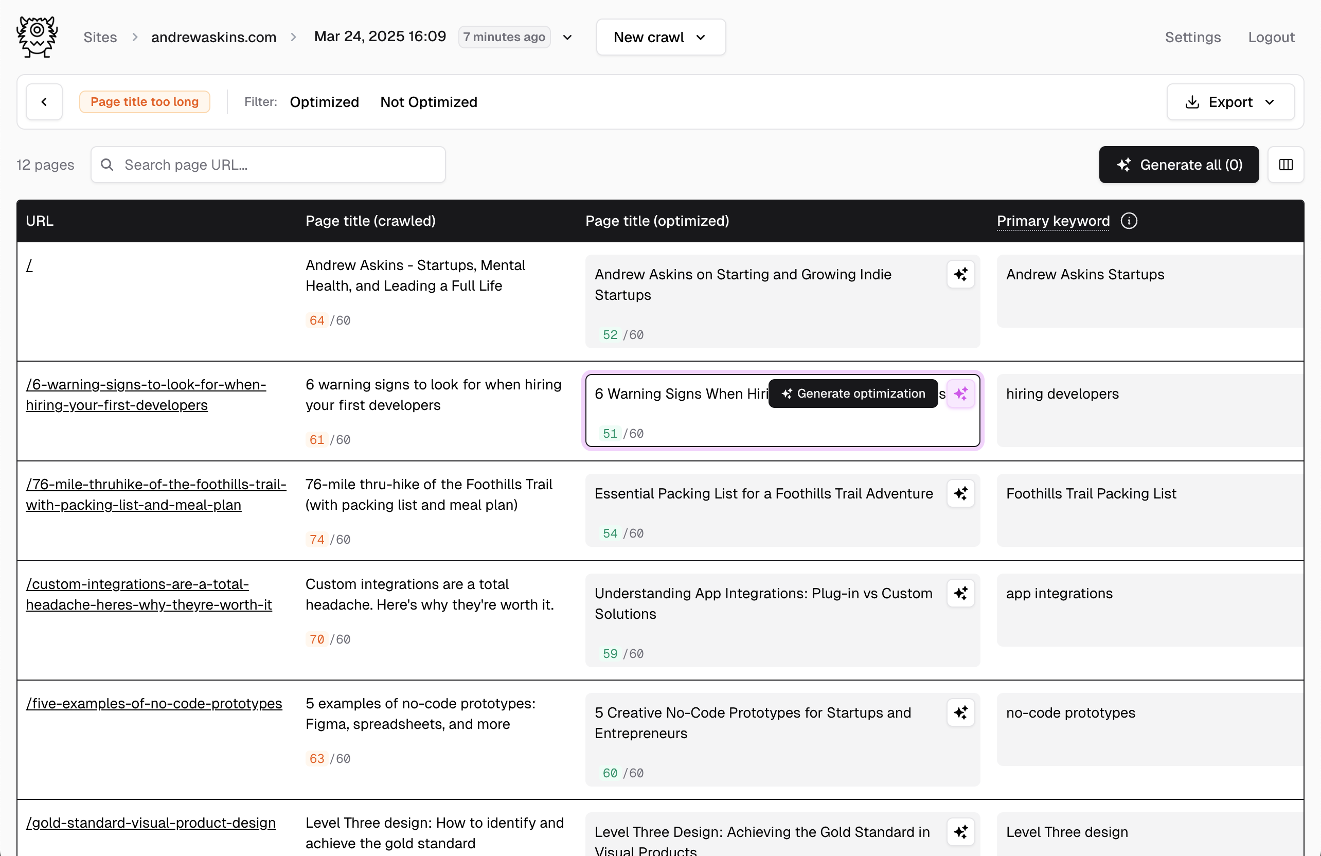 MetaMonster.ai Generating metadata