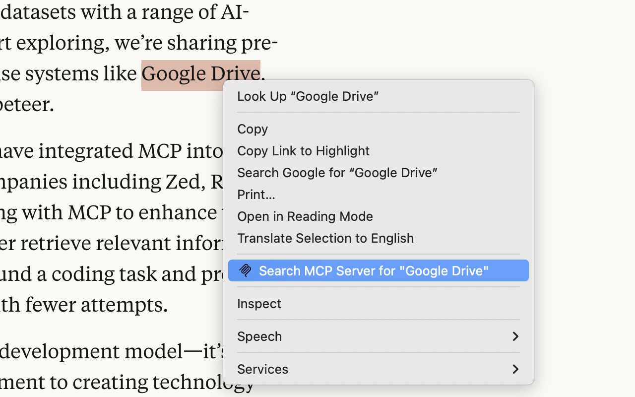 MCPRepository MCP Server - Chrome Extension