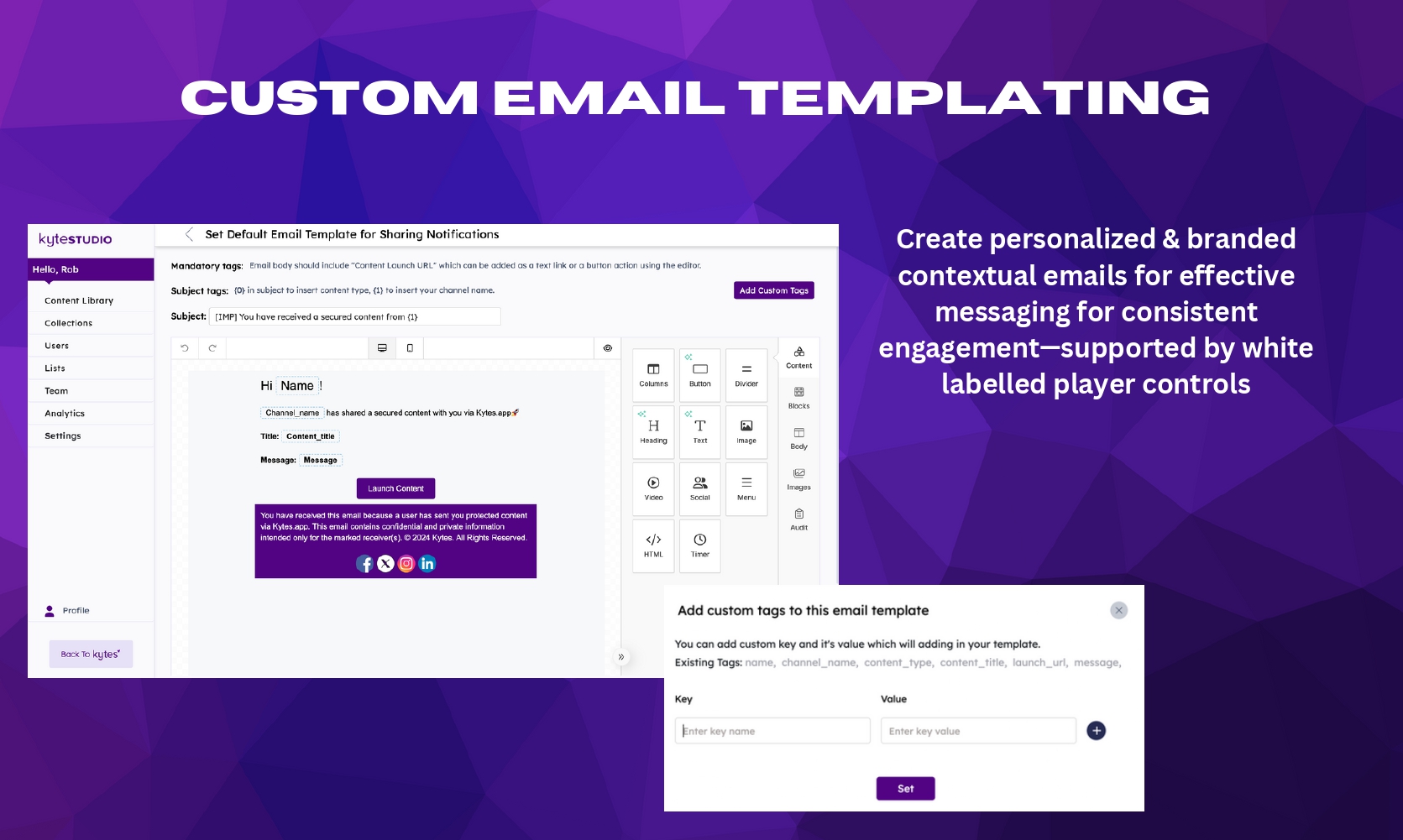 Kytes App Custom Email Templating