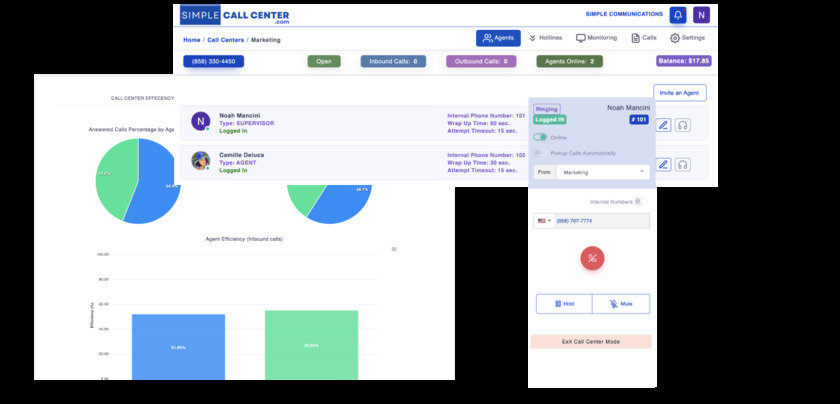 SimpleCallCenter Landing Page