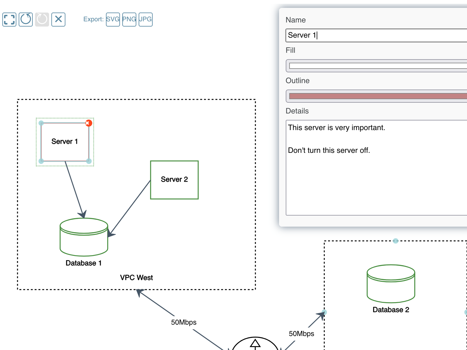jsPlumb Network Topology