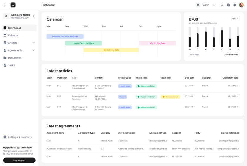 Grand GRC Software Landing Page