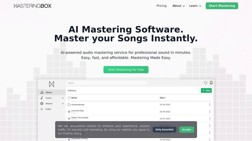 MasteringBOX Landing Page MasteringBOX Landing Page