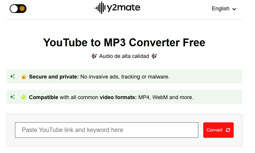 y2mate.org.es Landing Page