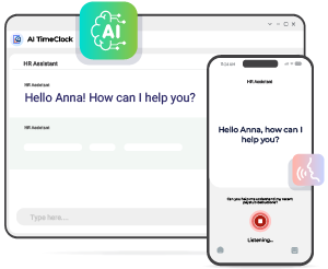 CloudApper AI TimeClock CloudApper AI TimeClock reduces HR burden with its built-in AI assistant
