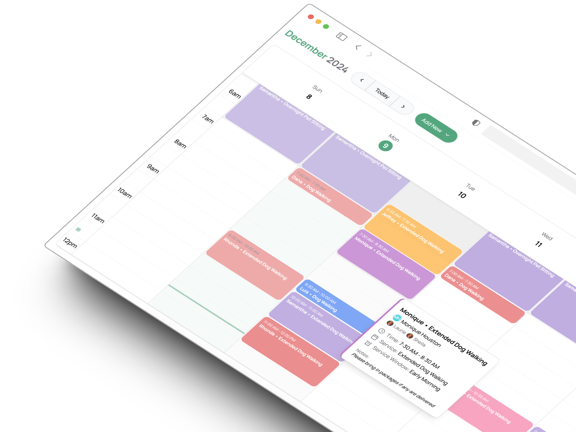 Scritches.io Scritches Booking Calendar