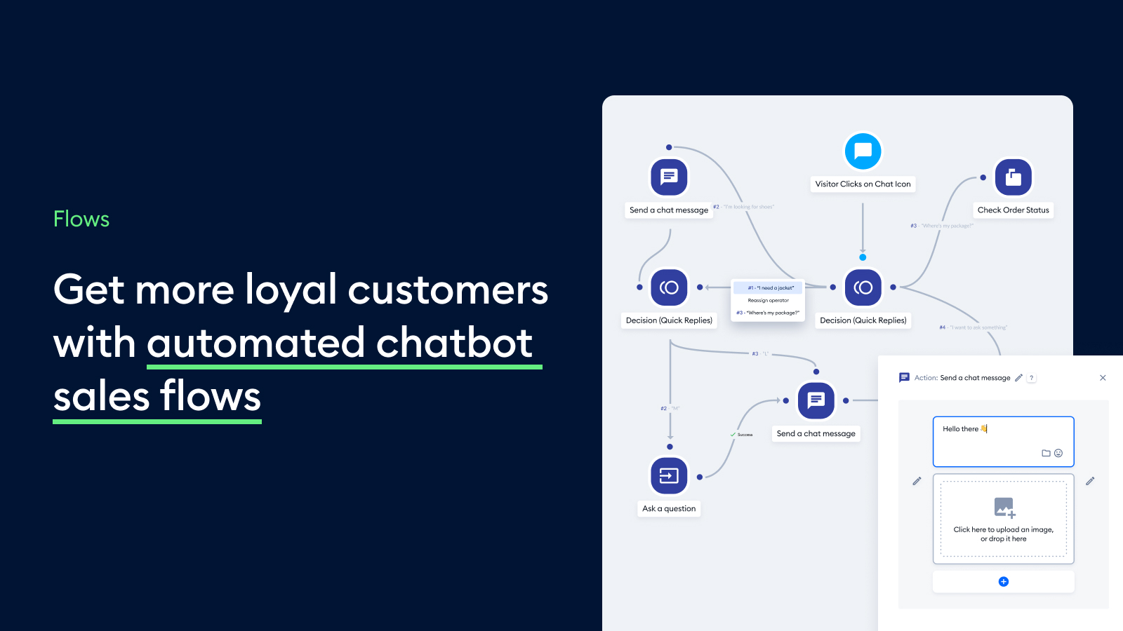 Tidio Get more loyal customers with automated chatbot sales flows