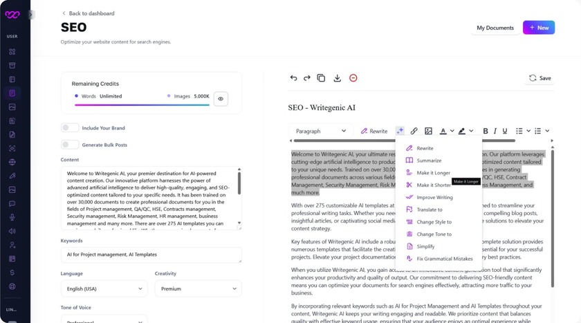 Writegenic.ai Landing Page Writegenic.ai Landing Page