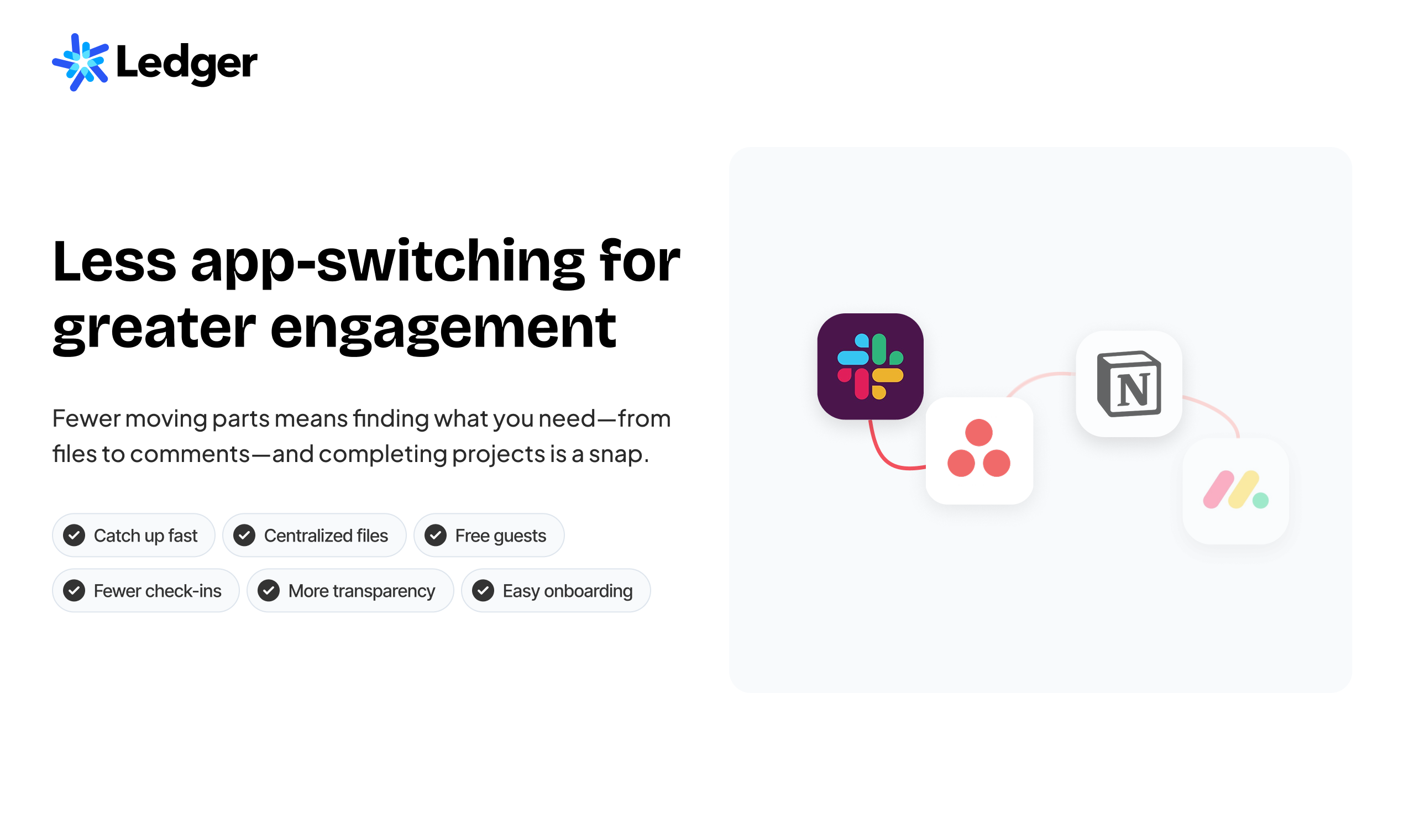 Ledger Teams Enjoy less app switching