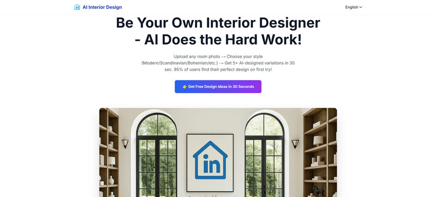 AI Interior Design Landing Page