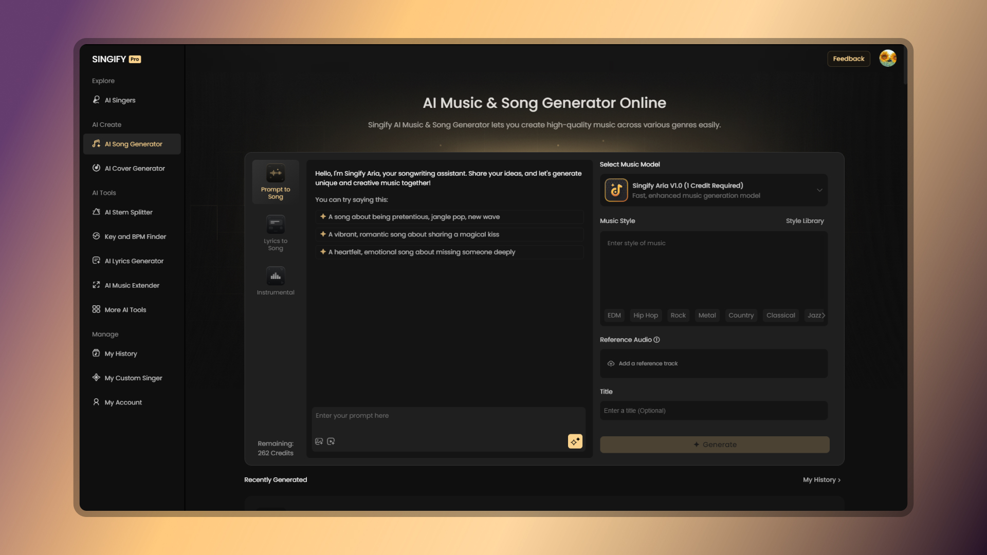 Fineshare Singify Singify - AI Music & Song Generator