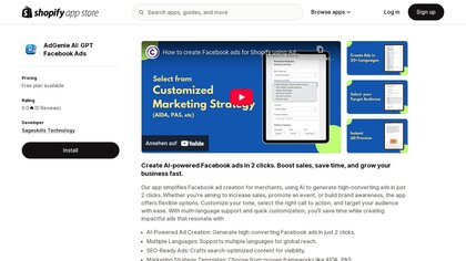 AdGenie AI: GPT Facebook Ads image