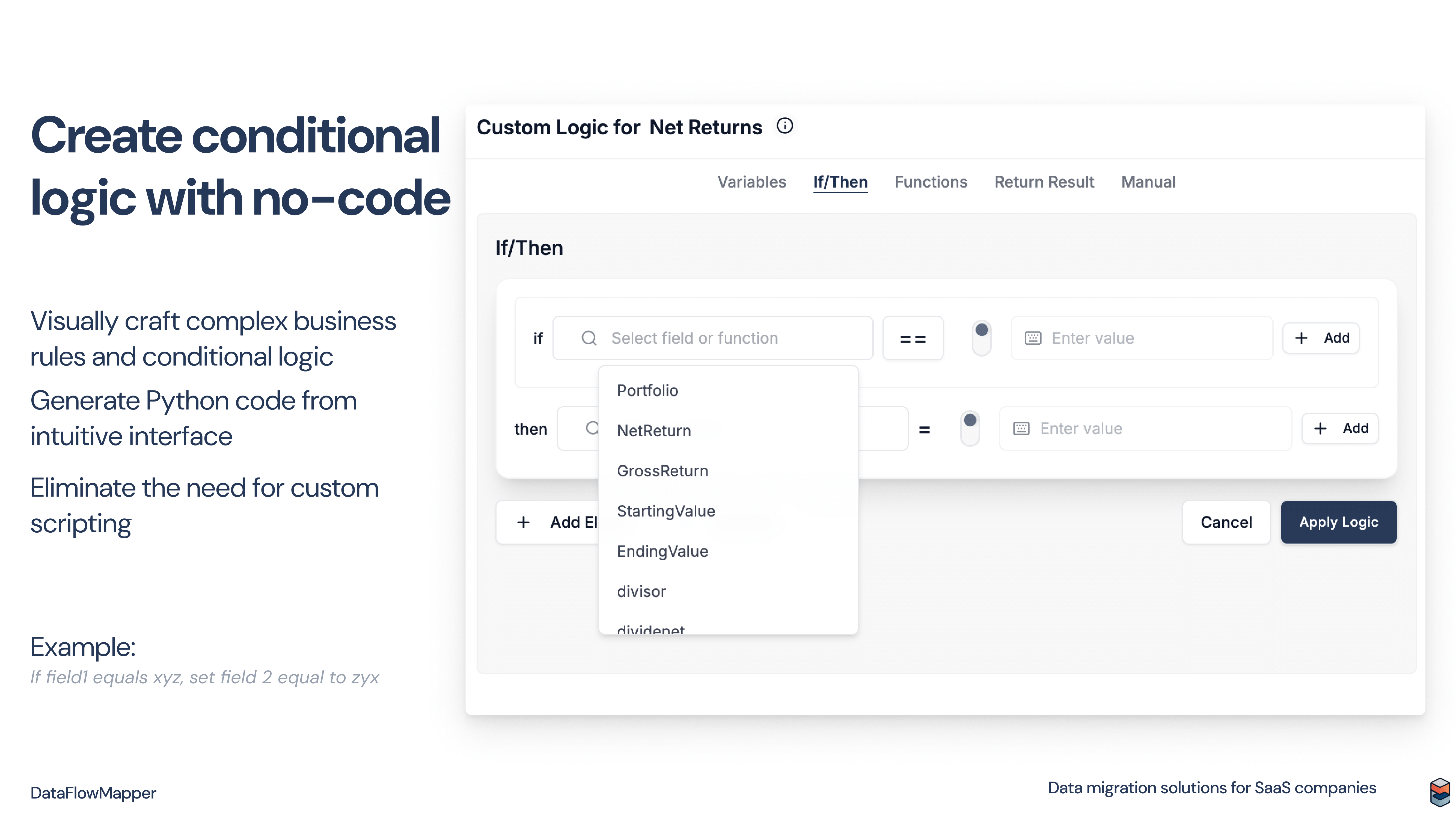 DataFlowMapper Logic Builder