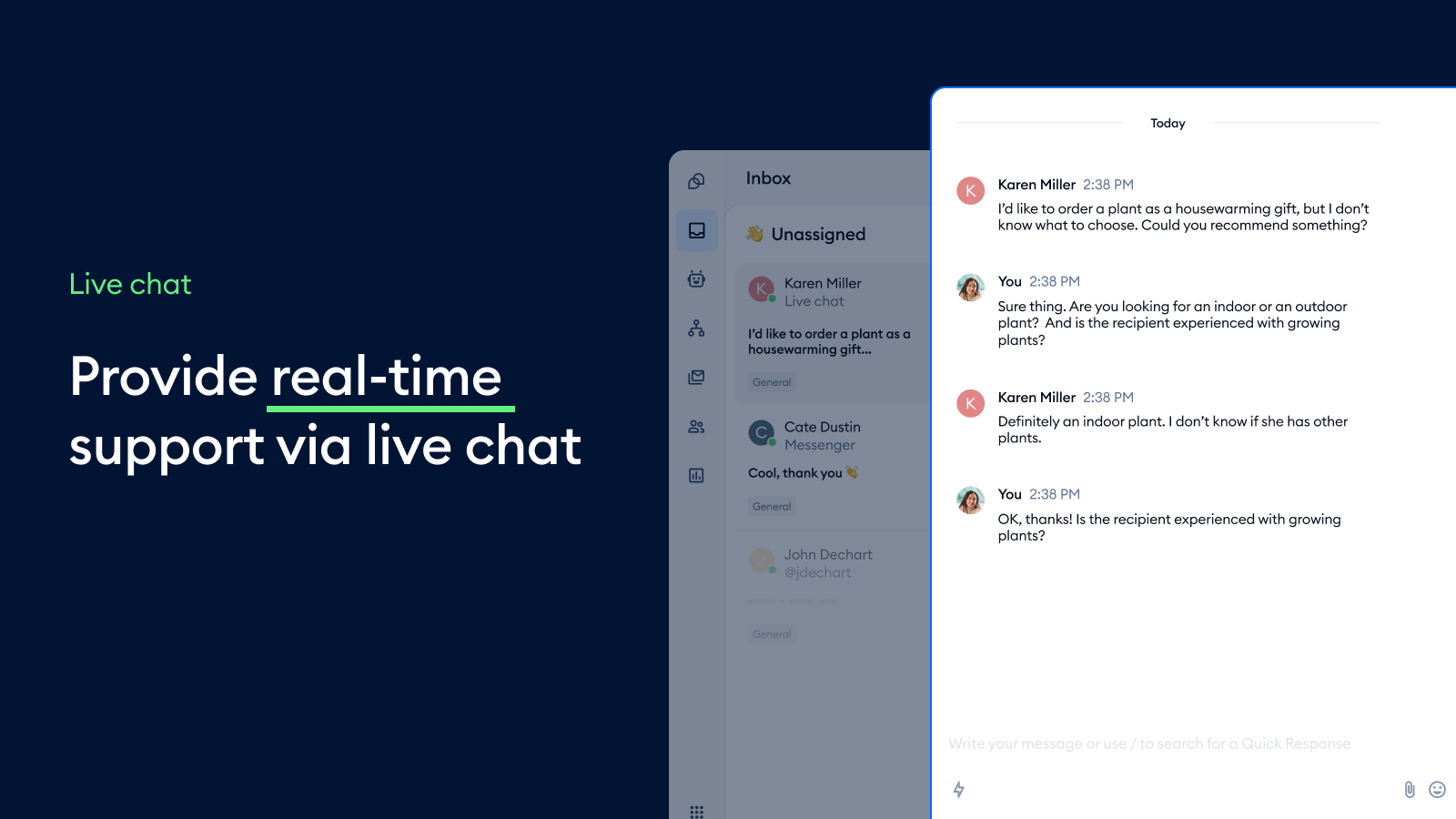Tidio Provide real-time support via live chat