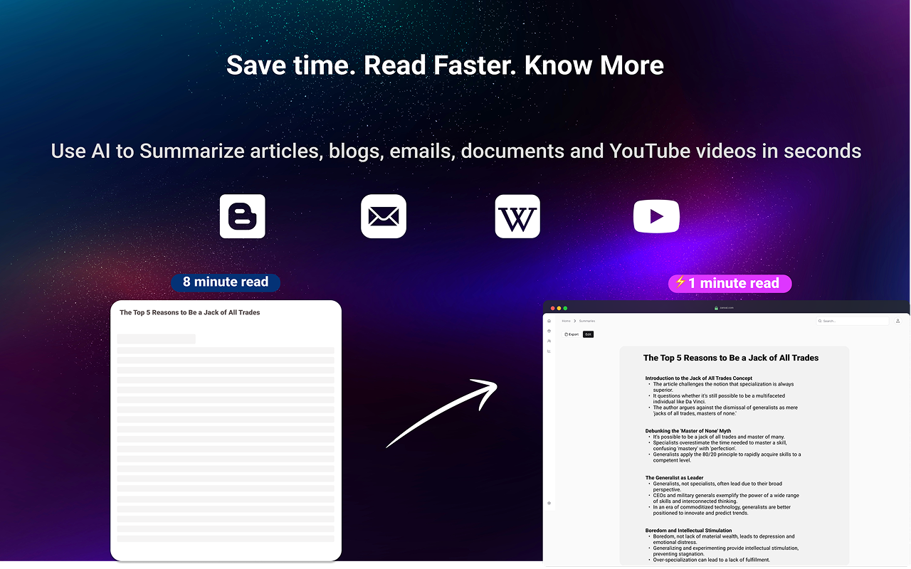 Zano AI Save Time. Read Faster. Know More